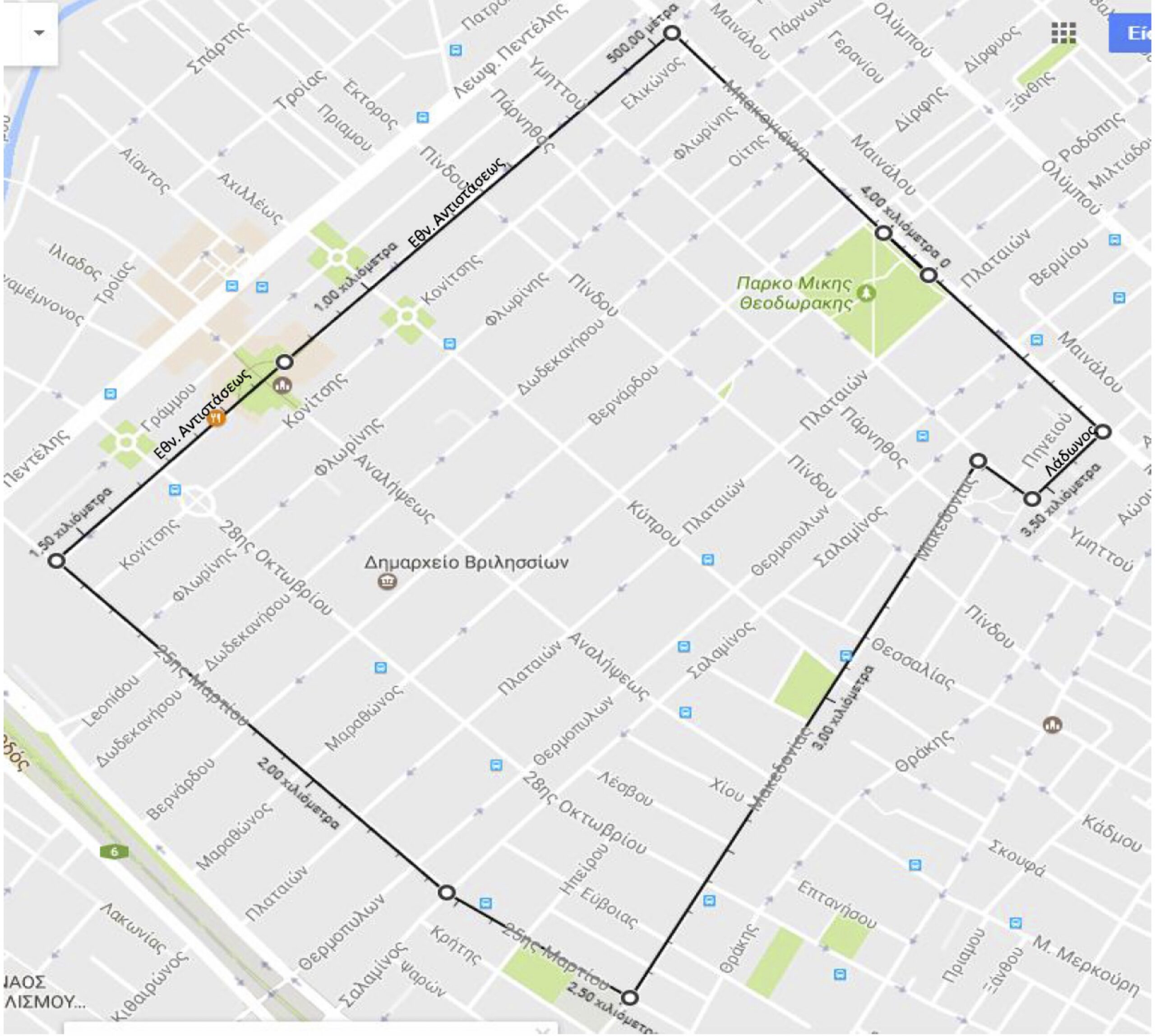 Χάρτης ποδηλατικού 1